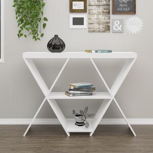 Nuneaton Wooden Console Table With 2 Shelves In White