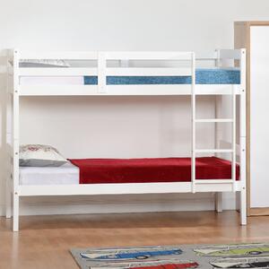 Pavia Wooden Children Bunk Bed With Ladder In White