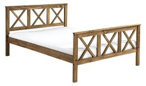 Sucre Wooden High Foot Double Bed In Dark Oak