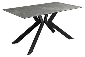 Azido Ceramic Rectangular Dining Table In Matte Grey