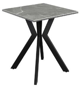 Azido Ceramic Square Side Table In Matte Grey