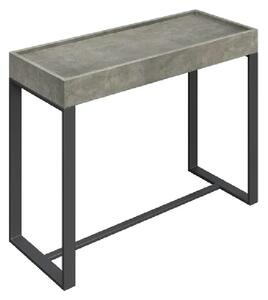 Calgary Wooden Rectangular Console Table In Concrete Effect