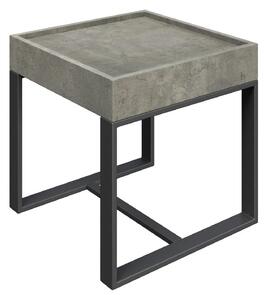 Calgary Wooden Square Side Table In Concrete Effect