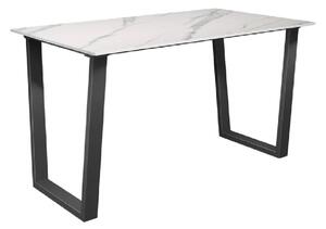 Caldwell Ceramic Rectangular Dining Table In White