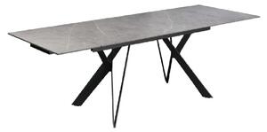 Mandan Ceramic Extending Dining Table In Mid Grey