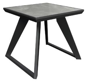 Sahuarita Ceramic Square Side Table In Grey