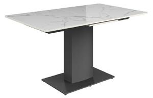 Palisade White Ceramic Extending Dining Table With Grey Base