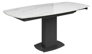 Oakmere White Ceramic Extending Dining Table With Steel Base