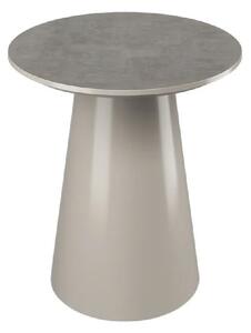 Safford Wooden Round Side Table In Light Grey