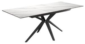 Vashon Ceramic Pull Out Extending Dining Table In White