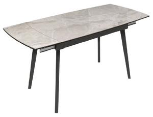 Vacaville Ceramic Pull Out Extending Dining Table In Light Grey