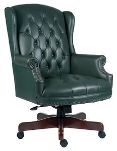 Camden Leather Home And Office Chair In Green