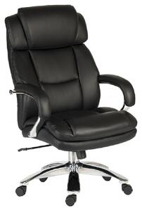 Crete Leather Home And Office Chair In Black