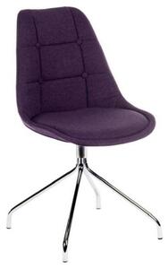 Banff Fabric Home And Office Chair With Chrome Legs In Plum