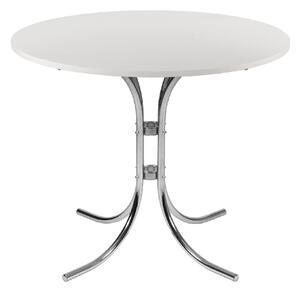 Beaufort Wooden Bistro Table With Chrome Base In White