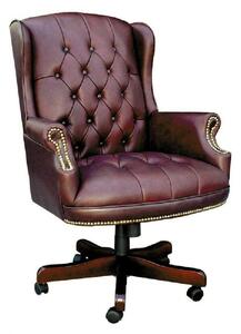 Camden Leather Home And Office Chair In Burgundy