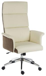 Eustis High Back Leather Home And Office Chair In Cream