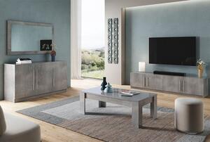 Breta Living Room Set With Sideboard In Grey Marble Effect