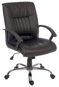 Mandan Leather Home And Office Chair In Black