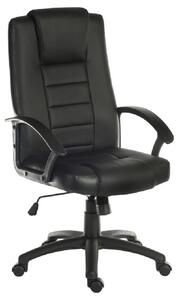 Laurel Leather Home And Office Chair In Black