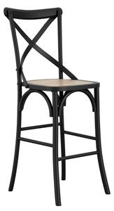 Flint Wooden Bar Stool In Black