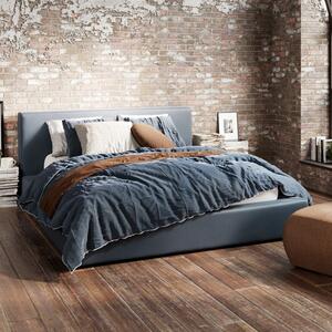 Snohomish Fabric King Size Bed In Ink Blue