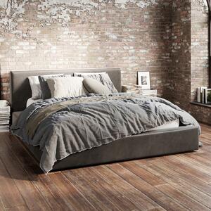 Snohomish Velvet King Size Bed In Dapple Grey