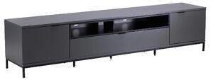 Cerritos Large Wooden TV Stand In Charcoal And Black