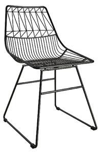 Auckland Metal Bistro Dining Chair In Black