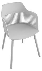 Celina Resin Bistro Dining Chair In Light Grey