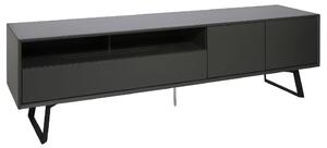 Cardiff Large Wooden TV Stand In Matt Charcoal Grey