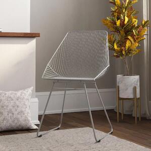 Eastlake Metal Bistro Dining Chair In Grey