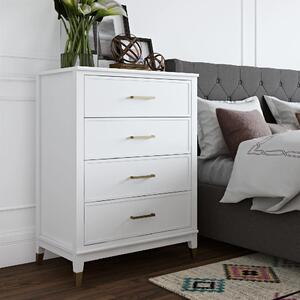 Wantagh Wooden Chest Of 4 Drawers In White