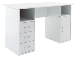 Magnolia Wooden Laptop Desk With 3 Drawers In White