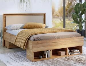 Irving Divan Wooden Double Bed In Mauvella Oak