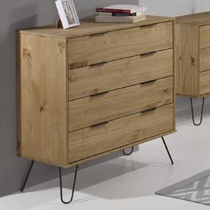 Avoch Wooden Wide Chest Of 4 Drawers In Oak