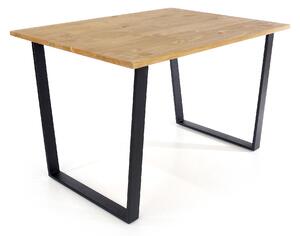 Tilston Wooden Small Rectangular Dining Table In Oak And Black