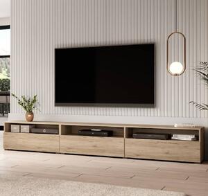 Batavia Wooden TV Stand With 4 Flip Doors In San Remo Oak
