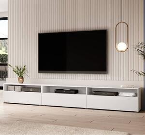 Batavia High Gloss TV Stand With 4 Flip Doors In White Matt