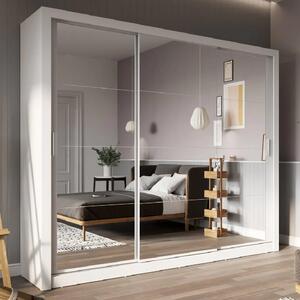 Ithaca Mirrored Wardrobe With 3 Sliding Doors In White