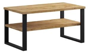 Hamburg Wooden Coffee Table With Under shelf In Wotan Oak