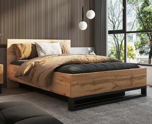 Hamburg Wooden Storage Ottoman Double Bed In Wotan Oak