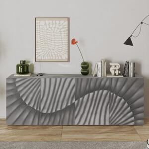 Sassari Wooden Sideboard With 4 Doors In Concrete Effect