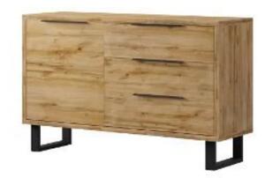 Hamburg Wooden Sideboard With 1 Door 3 Drawers In Wotan Oak