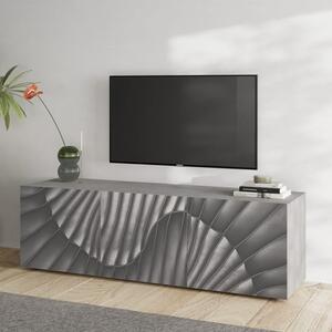 Sassari Wooden TV Stand With 3 Doors In Concrete Effect