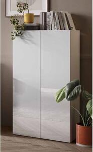 Salta High Gloss Wardrobe With 2 Doors In White