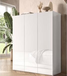 Salta High Gloss Shoe Storage Cabinet With 3 Doors In White