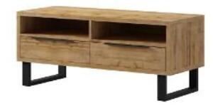 Hamburg Wooden TV Stand With 2 Drawers In Wotan Oak