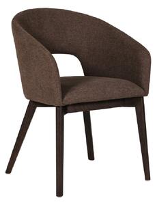 Adria Fabric Dining Chair With Oak Legs In Brown