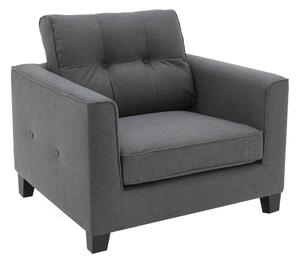 Aberdeen Fabric 1 Seater Sofa In Charcoal